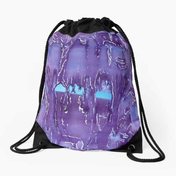 Violet Cavern Drawstring Bag