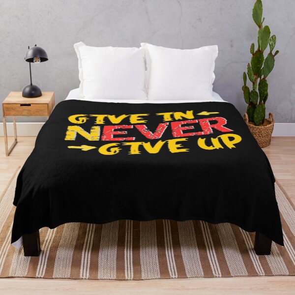 Item preview, Never Give In - Never give up - motivational positive mindset merchandise designed and sold by ViVedX.