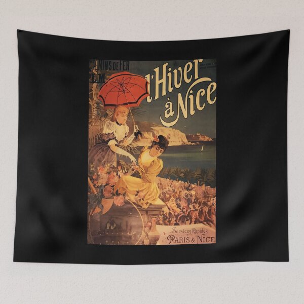 Item preview, Hiver a Nice retro poster designed and sold by CorasPosters.