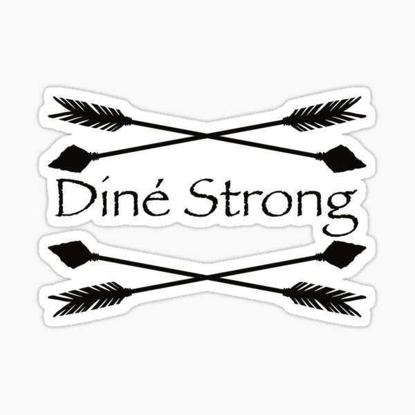 Item preview, Diné Strong Sticker black designed and sold by Moth Creations.