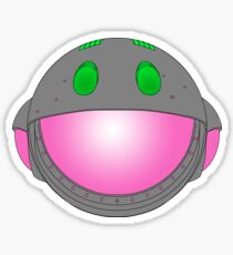 Heavy Metal Spaceship / Starship black outline, colour fill Sticker