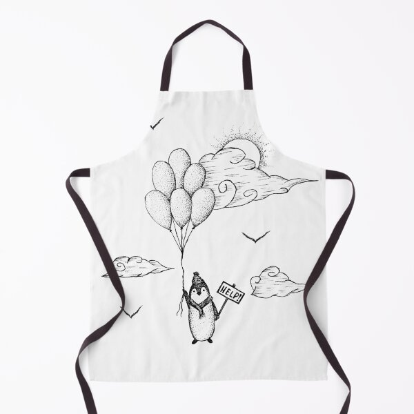 Item preview, Floating Penguin, penguin tattoo, simple dotwork design designed and sold by VasilisLam.