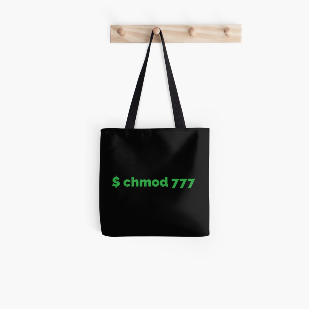 Linux Hacker Chmod 777 Command Tote Bag By Clubtee Redbubble