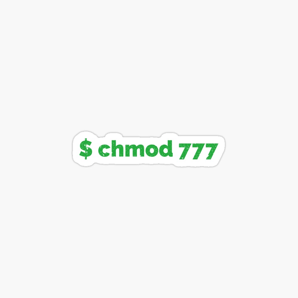 Linux Hacker Chmod 777 Command Poster By Clubtee Redbubble