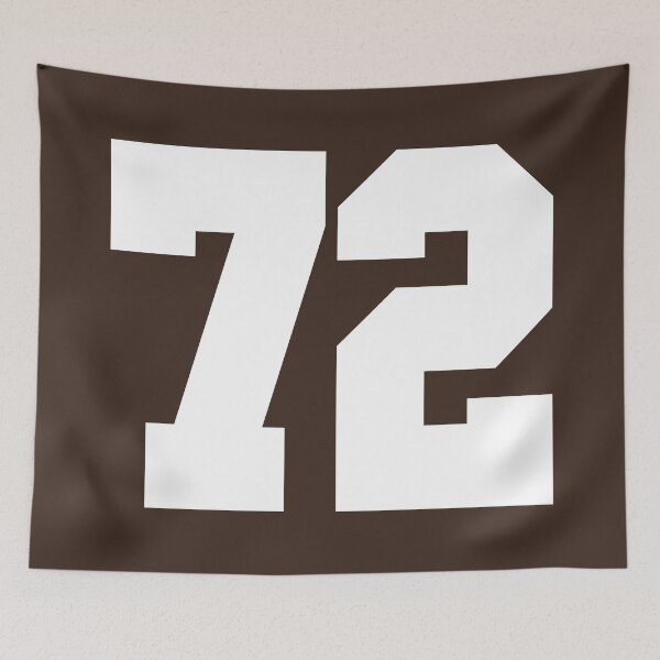 Item preview, 72 Number Cleveland Sports Seventy-Two Brown Jersey designed and sold by HelloFromAja.