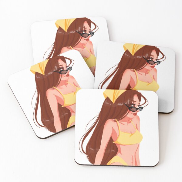 Item preview, Illustration girl in the yellow swimsuit designed and sold by SomikArt.