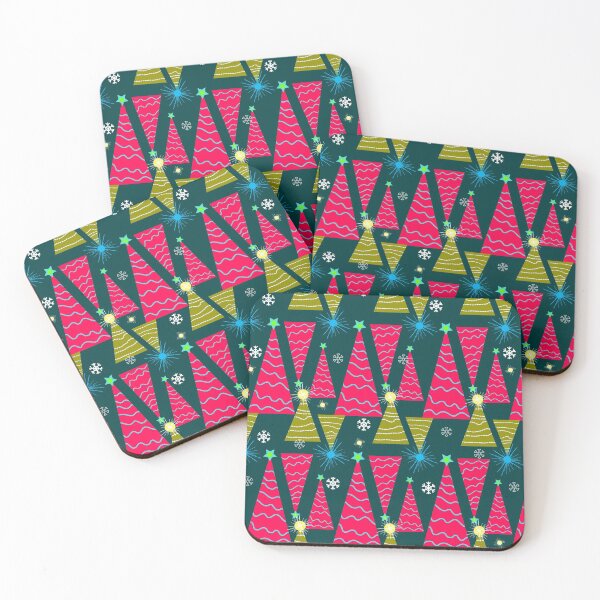 Item preview, Christmas background with stylized Christmas trees designed and sold by TrishaMcmillan.
