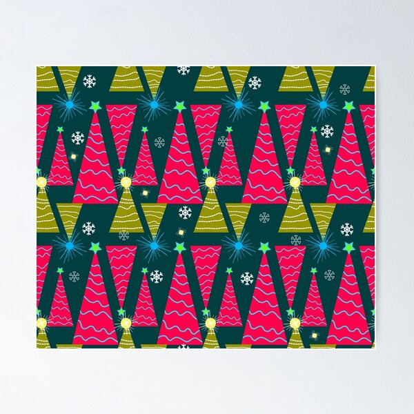 Item preview, Christmas background with stylized Christmas trees designed and sold by TrishaMcmillan.