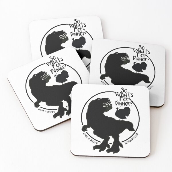 Item preview, Dinosaur And Turkey Thanksgiving | So What's For Dinner? designed and sold by GravitiTees.