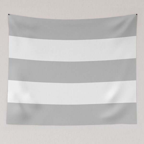 Item preview,  Large SILVER and WHITE Horizontal STRIPES designed and sold by RachelMacht.