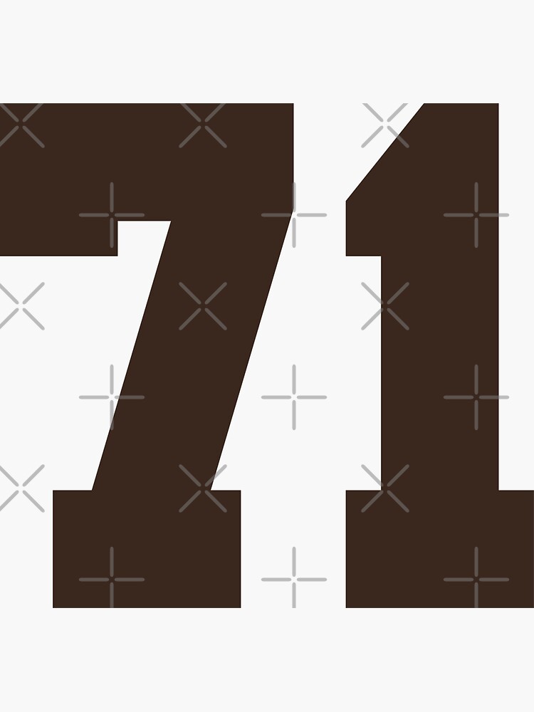 99 Number Cleveland Sports Ninety-Nine Brown Jersey Sticker for Sale by  HelloFromAja