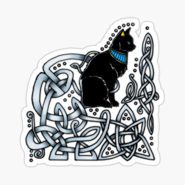 Celtic/Egyptian Cat Sticker