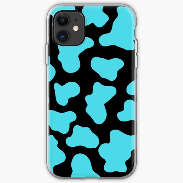 blue moo print cow aesthetic iphone case cover by