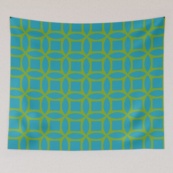 Item preview, Geometric Pattern: Intersect Square: Algal Bloom designed and sold by Red Wolf.