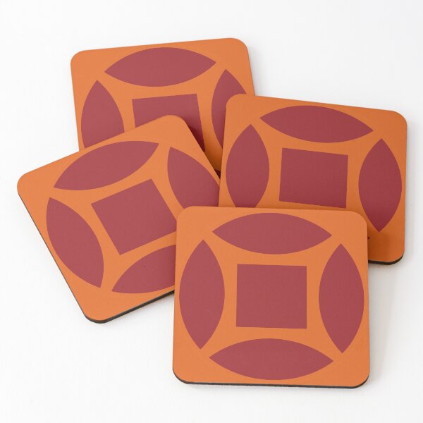 Item preview, Geometric Pattern: Intersect Square: Blood Orange designed and sold by Red Wolf.