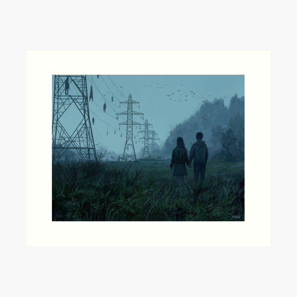 Electric pylons Art Print