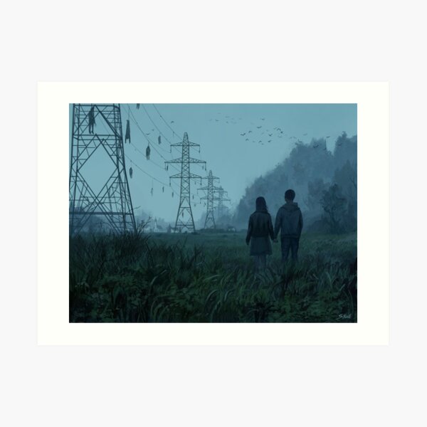Electric pylons Art Print