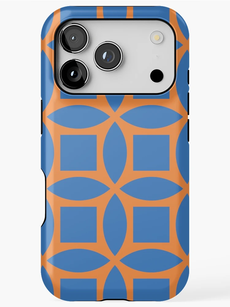 Thumbnail 1 of 4, iPhone Case, Geometric Pattern: Intersect Square: Sunset Dramatica designed and sold by Red Wolf.