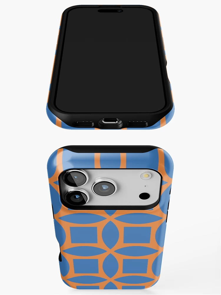 Thumbnail 3 of 4, iPhone Case, Geometric Pattern: Intersect Square: Sunset Dramatica designed and sold by Red Wolf.