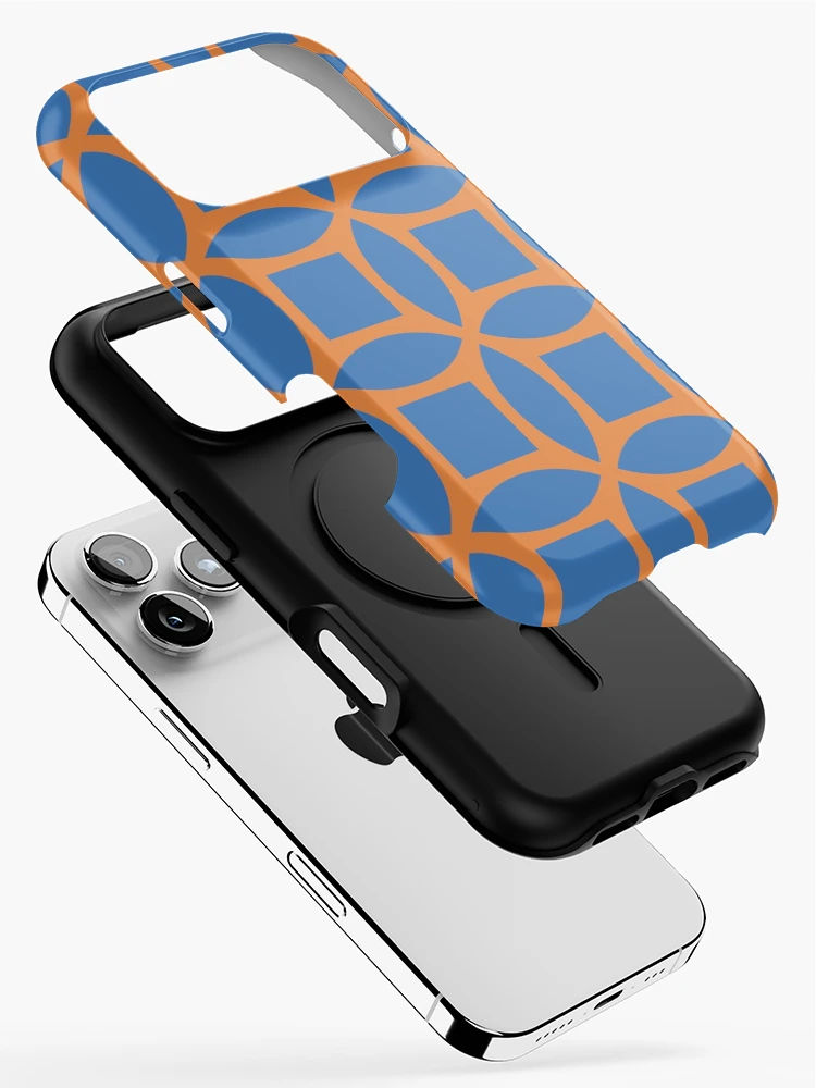 Thumbnail 2 of 4, iPhone Case, Geometric Pattern: Intersect Square: Sunset Dramatica designed and sold by Red Wolf.