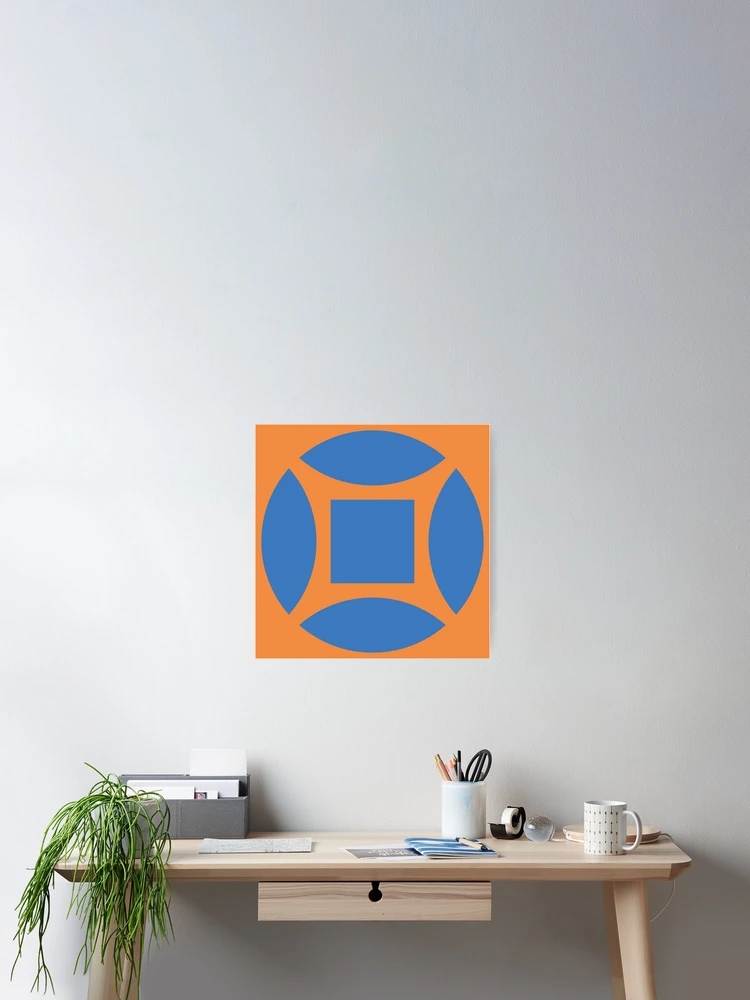 Thumbnail 2 of 3, Poster, Geometric Pattern: Intersect Square: Sunset Dramatica designed and sold by Red Wolf.