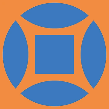 Artwork thumbnail, Geometric Pattern: Intersect Square: Sunset Dramatica by Red Wolf