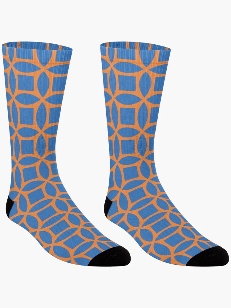 Thumbnail 3 of 5, Socks, Geometric Pattern: Intersect Square: Sunset Dramatica designed and sold by Red Wolf.