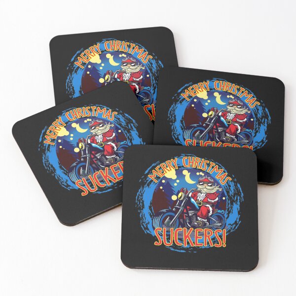 Item preview, Biker and Motorcyclist Merry Christmas Suckers designed and sold by Dubbra.