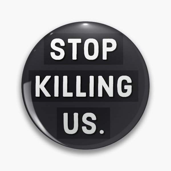 Item preview, BLM - STOP KILLING US White on Black Text designed and sold by simpleones.