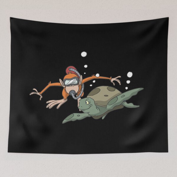 Item preview, Diving sea turtle designed and sold by Monkey Ful.
