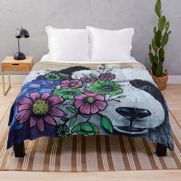 Item preview, Graffiti Street art ,Panda with flowers designed and sold by MyStreetArts.