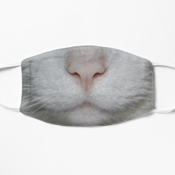 White cat mouth Flat Mask