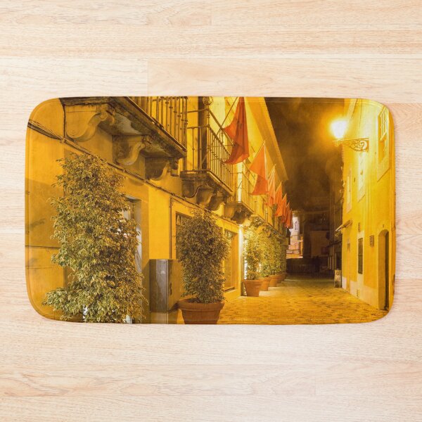 Item preview, Charming Faro Algarve Portugal - Fab Small Street with Flags and Sea Mist Lens Flares designed and sold by Georgia Mizuleva.