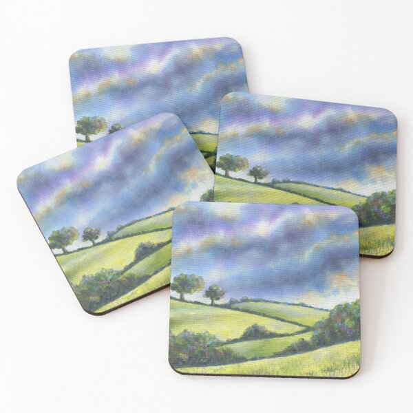 Item preview, English countryside fields landscape painting designed and sold by Marion Yeo.