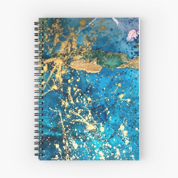 Item preview, Bright gold and turquoise abstract designed and sold by Jenie Yolland.