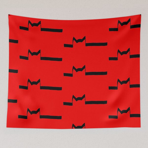 Item preview, One Line Cat on Red Board designed and sold by Istvan Ocztos.