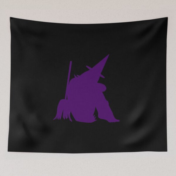 Item preview, Halloween sensual purple silhouette of sitting witch designed and sold by BV-creas.