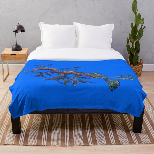 Item preview, Leafy Sea Dragon on Mid-Blue by Amanda M Lucas designed and sold by Amanda Lucas.