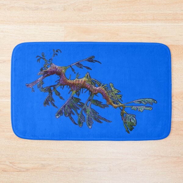 Item preview, Leafy Sea Dragon on Mid-Blue by Amanda M Lucas designed and sold by Amanda Lucas.