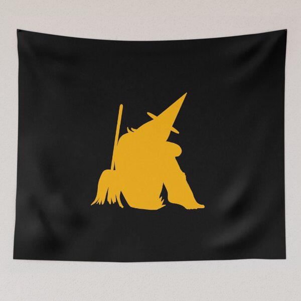 Item preview, Yellow sensual silhouette of sitting witch Halloween designed and sold by BV-creas.