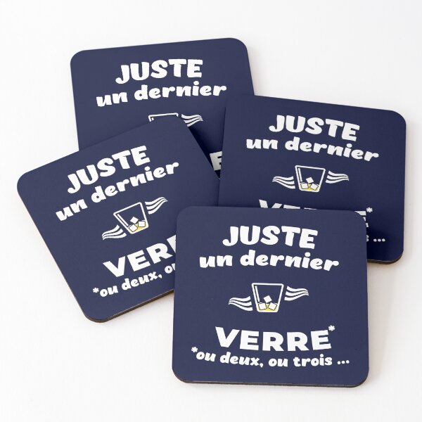 Aperçu de l'œuvre Juste un dernier verre - Message Humour Alcool créée et vendue par rubislys.