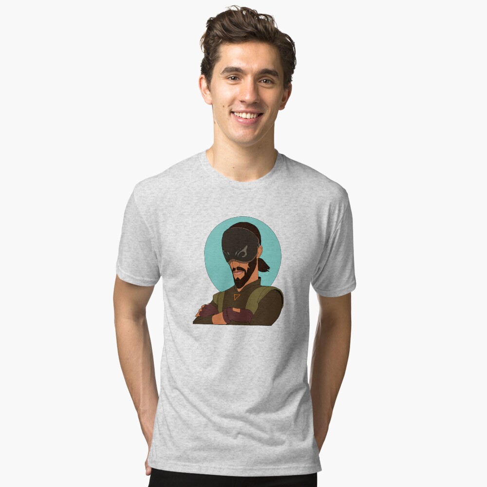 Vista previa del artículo con la obra «Camiseta de tejido mixto», diseñado y vendido por okayflyboy.