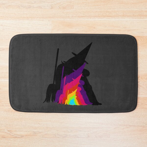 Item preview, Halloween sensual sitting witch rainbow silhouette designed and sold by BV-creas.