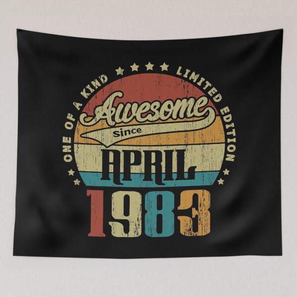 Item preview, Vintage April 1983 One Of A Kind Awesome Since April 1983 38th Birthday Gift 38 Years Old designed and sold by Takatv.