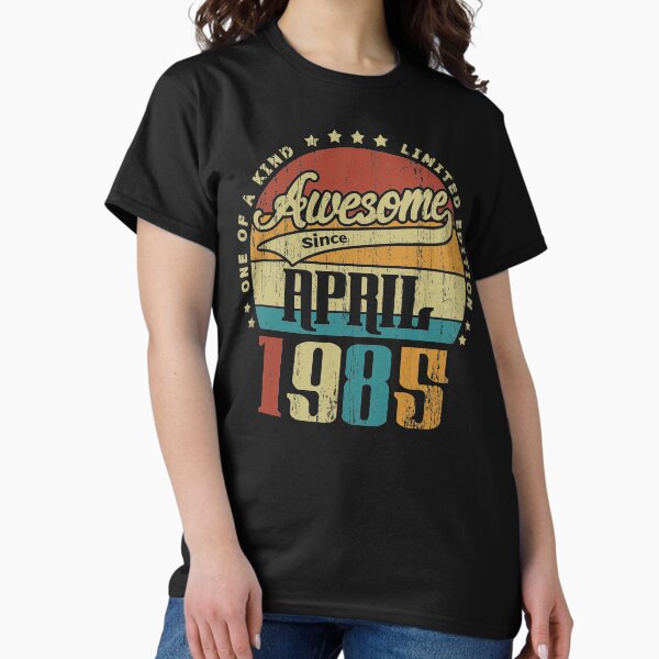 34th Birthday Oldschool Vintage April 1985 T-Shirt Classic