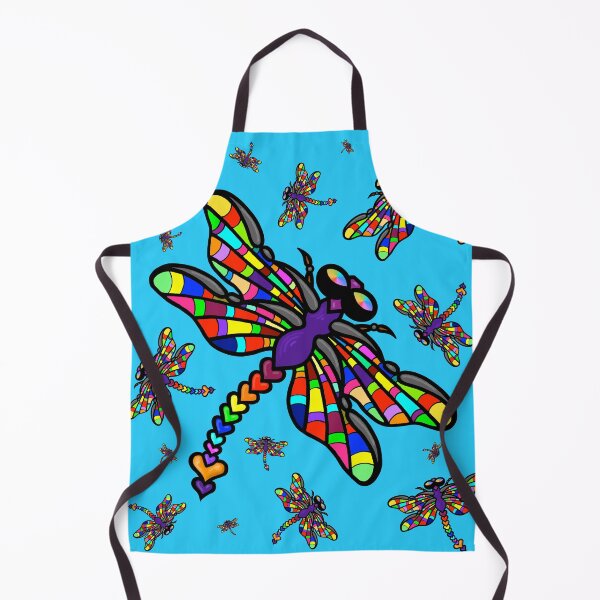 Item preview, Colourful Dragonflies. The original multi-coloured Dragonflyght - on Light Blue! by Amanda M Lucas designed and sold by Amanda Lucas.