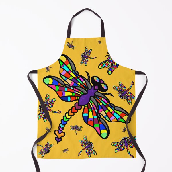 Item preview, Colourful Dragonflies. The original multi-coloured Dragonflyght - on Yellow! by Amanda M Lucas designed and sold by Amanda Lucas.