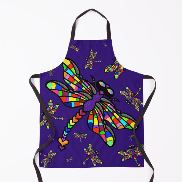Item preview, Colourful Dragonflies. The original multi-coloured Dragonflyght - on Dark Blue! by Amanda M Lucas designed and sold by Amanda Lucas.