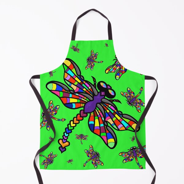 Item preview, Colourful Dragonflies. The original multi-coloured Dragonflyght - on Green! by Amanda M Lucas designed and sold by Amanda Lucas.
