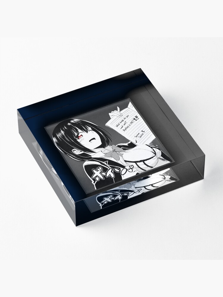 Waifu Material Japanese Hentai Manga Lewd Aesthetic Vaporwave Anime Girl Service Acrylic Block 9068